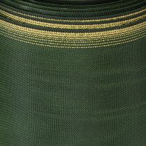 Product Moiré wreath ribbon, 150mm, dark green with gold pearl edge, taffeta weave, 25m roll for decoration and design