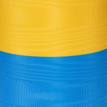 Product Blue and yellow moiré wreath ribbon, 100mm, national ribbon, club ribbon, decorative ribbon, festive mourning ribbon, acetate
