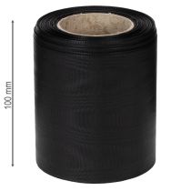 Product Black wreath ribbon 100mm 25m - mourning ribbon, bow ribbon, decorative ribbon, floristry supplies