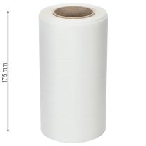 Product White wreath ribbon for funeral floristry, 175mm wide, 25m long, high-quality acetate ribbon