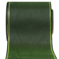 Wreath ribbon moiré ribbon wreath ribbon green gold 100mm 25m