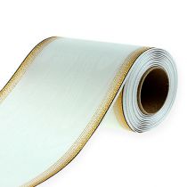 Product Wreath ribbon Moiré 150mm, white