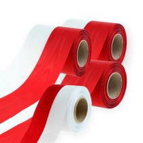 Product Wreath ribbons Moiré white-red