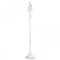 Product Wreath holder white shabby chic wreath stand 1 hook H76cm