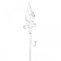 Product Wreath holder white shabby chic wreath stand 1 hook H76cm