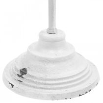 Product Wreath holder white shabby chic wreath stand 1 hook H76cm