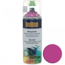 Belton free water based paint pink traffic purple high gloss spray 400ml