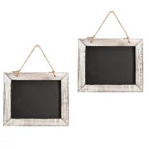 Product Chalkboard for hanging vintage black and white 24.5×20cm 2pcs