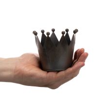Product Metal Crown Decorative Ornament Black 10cm for Home Décor