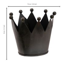 Product Metal Crown Decorative Ornament Black 10cm for Home Décor