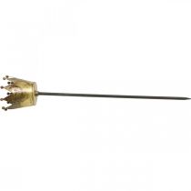 Product Tea light holder crown to stick brass Ø9.5cm H50cm