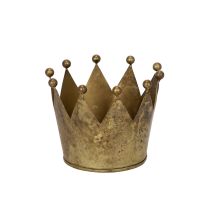 Product Metal Crown Decorative Ornament, Gold Vintage Finish, 11cm
