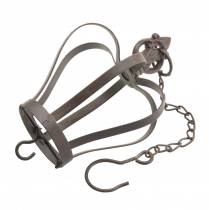 Product Metal crown to hang with hook rusty brown Ø11cm H17cm
