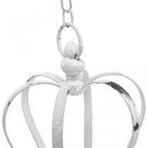 Product Decorative crown for hanging white shabby chic H20cm