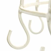 Product Decorative crown with hook for hanging white Ø29cm