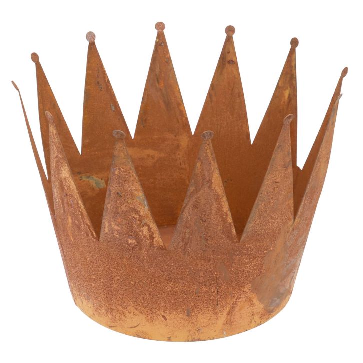 Plant pot rust decorative bowl metal decorative crown vintage Ø30cm