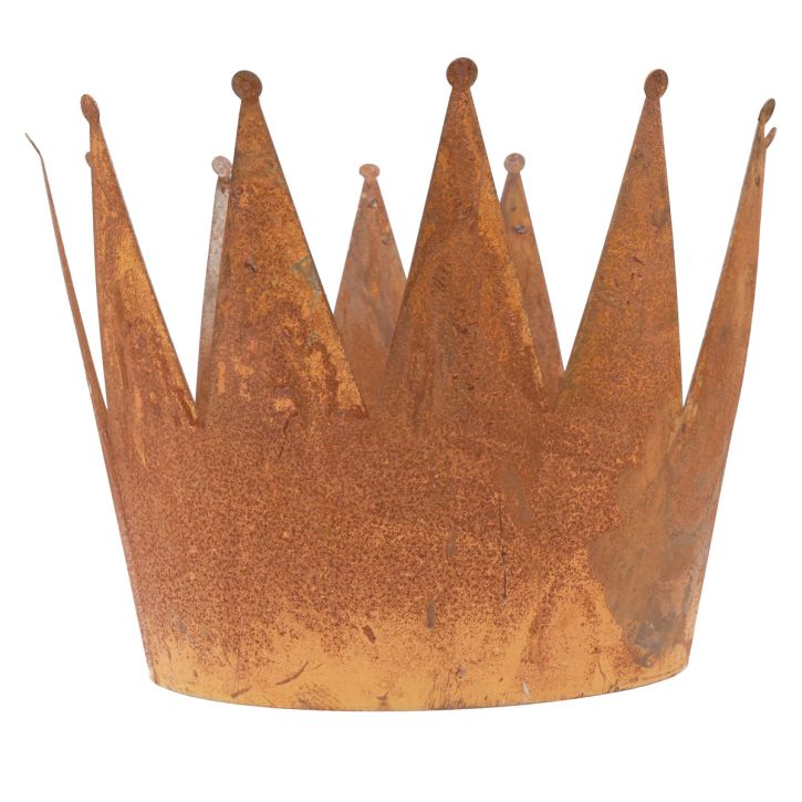 Plant pot rust decorative bowl metal decorative crown vintage Ø30cm