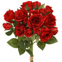 Product Artificial Decoration Roses Bright Red Ø4cm L45cm 3 pcs