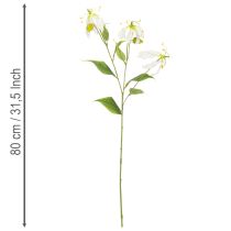 Product Künstlicher Gloriosa-Blütenzweig 80cm Weiß-Gelb, Set aus 3 für Dekoration