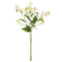 Product Künstlicher Gloriosa-Blütenzweig 80cm Weiß-Gelb, Set aus 3 für Dekoration