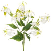 Product Künstlicher Gloriosa-Blütenzweig 80cm Weiß-Gelb, Set aus 3 für Dekoration