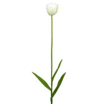 Artificial Tulips White-Green 86cm 3pcs