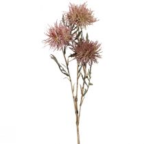 Artificial knapweed artificial flowers autumn 3 flowers lilac 48cm