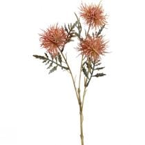 Artificial knapweed artificial flowers autumn 3 flowers red 48cm