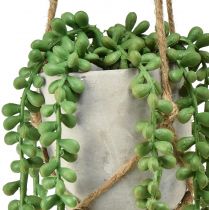 Product Artificial succulents hanging snake stonecrop in ceramic pot 40cm
