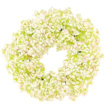Product Artificial Flower Wreath Mini Table Decoration White Pink Ø12cm 6 pcs