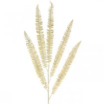 Artificial Fern Branches White Cream Artificial Plants L120cm