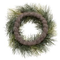 Product Artificial Pine Wreath with Cones - 60 cm - Green