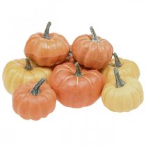 Artificial Pumpkin Orange Ø6-8cm 8pcs