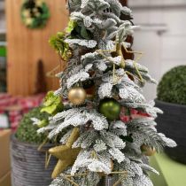 Product Artificial Christmas tree slim snowed winter decoration H180cm