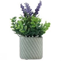 Product Artificial Lavender in Pot Ceramic Violet Green H22cm