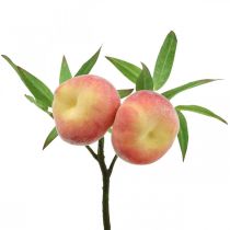 Artificial peach branch 24cm deco peach artificial fruit