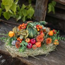 Artificial Pumpkin Dark Green 11cm 6pcs