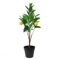 Artificial lemon tree in pot Mediterranean H58cm