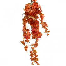 Product Artificial Vine Leaves Red Orange Hanging Branch L95cm