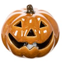 Product Ceramic Pumpkin LED Decoration 10cm Orange
