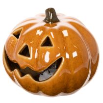 Product Ceramic Pumpkin LED Decoration 10cm Orange