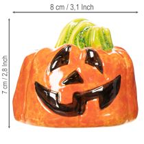 Product Decorative ceramic pumpkin figurine for autumn and Halloween, 8cm