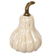 Product Ceramic Decorative Pumpkin 12cm Cream Beige Autumn Decor