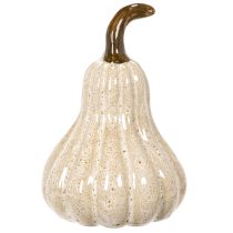 Product Ceramic Decorative Pumpkin 12cm Cream Beige Autumn Decor
