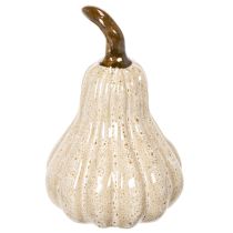 Product Ceramic Decorative Pumpkin 12cm Cream Beige Autumn Decor