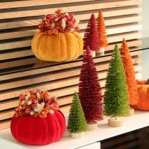 Product Fabric Pumpkins, 13cm, Set of 3, Orange/Yellow/Red, Indoor Autumn Decoration
