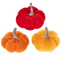 Product Velvet Mini Pumpkin Set, 5cm, 3 Colors, Pack of 12