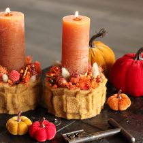 Product Velvet Mini Pumpkin Set, 5cm, 3 Colors, Pack of 12