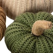 Product Knitted Decorative Pumpkins Set – Autumn Decor, 6 Pieces, 10cm & 8cm, Brown, Beige, Green