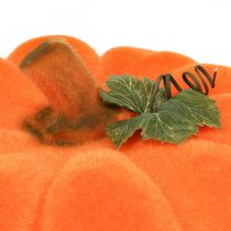 Pumpkin deco orange large Flocked autumn decoration Ø30cm